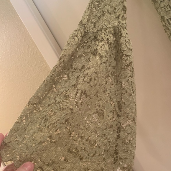 Betsy Johnson Lace Overlay Dress with Bell Sleeves - Picture 4 of 4